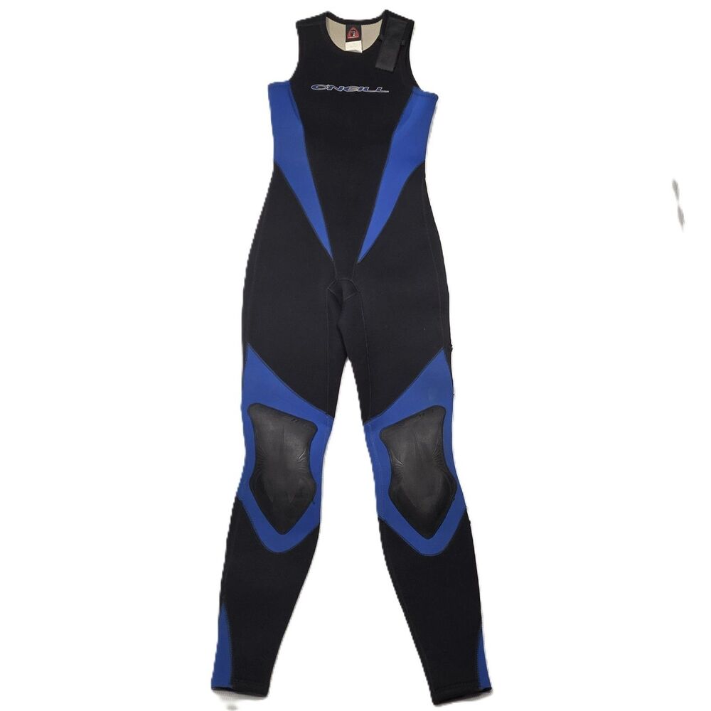 O’Neill 3mm Farmer Jane Wetsuit Women’s 6 Black Blue Front Zip Sleeveless Surf